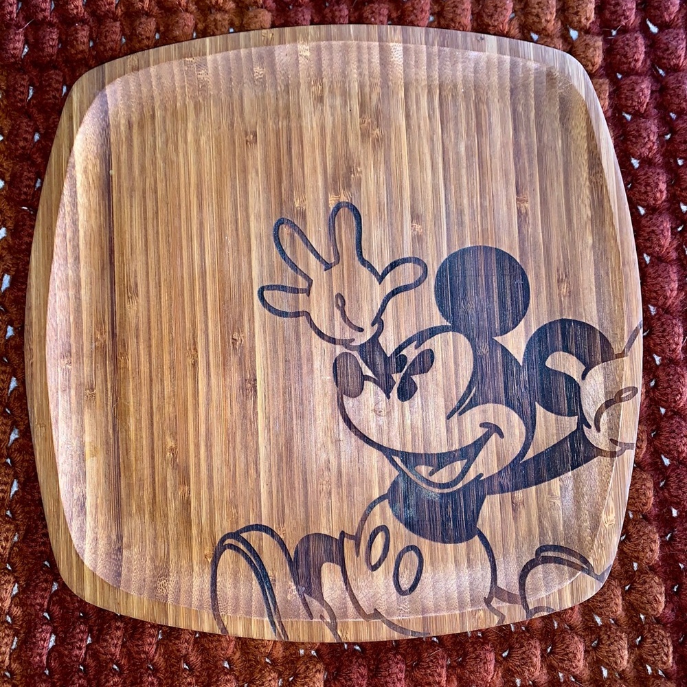 Authentic Disney Mickey Mouse bamboo plate